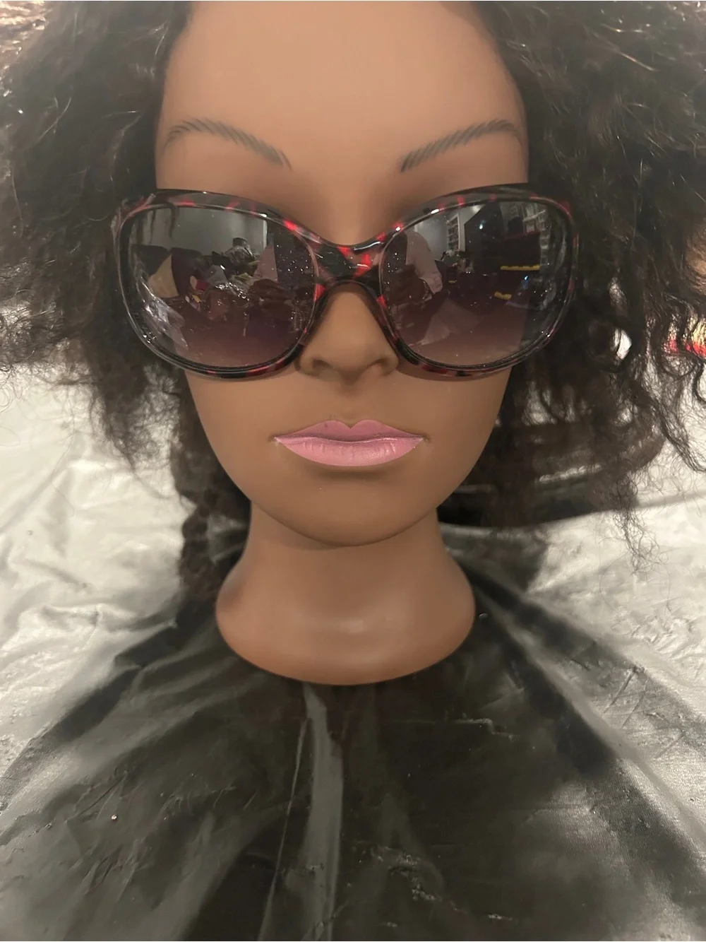 Revlon Oversized Red Tortoiseshell Gradient Lens Sunglasses